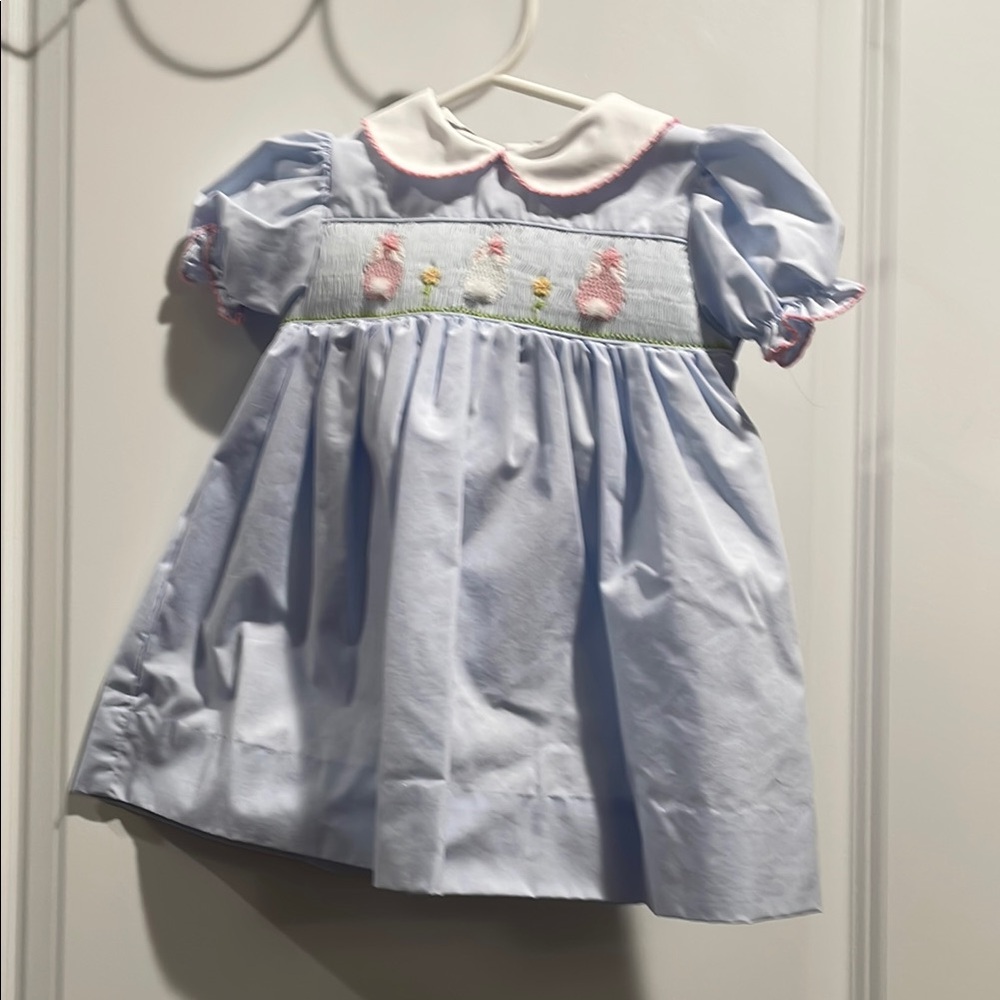 Petit Ami Light Blue Smocked Dress